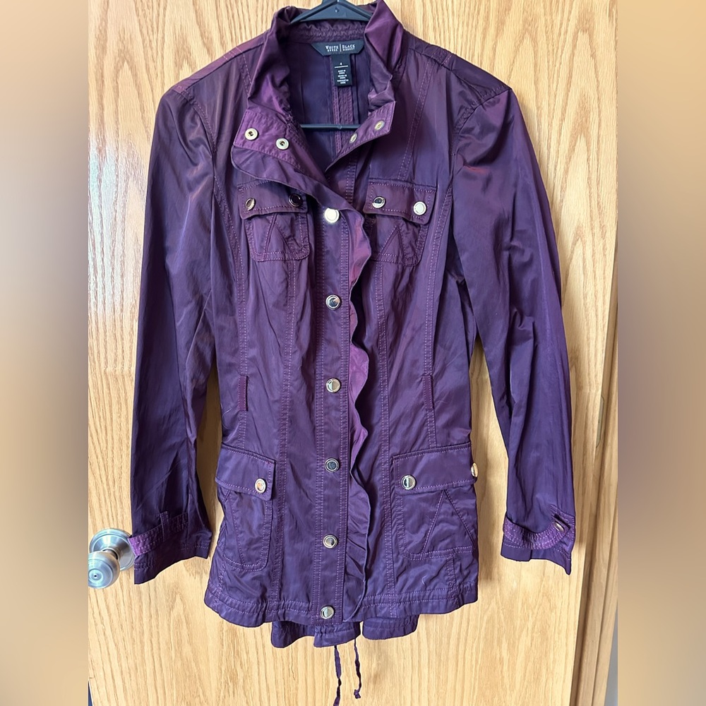 Fashion Jacket- maroon/plum color with gold buttons